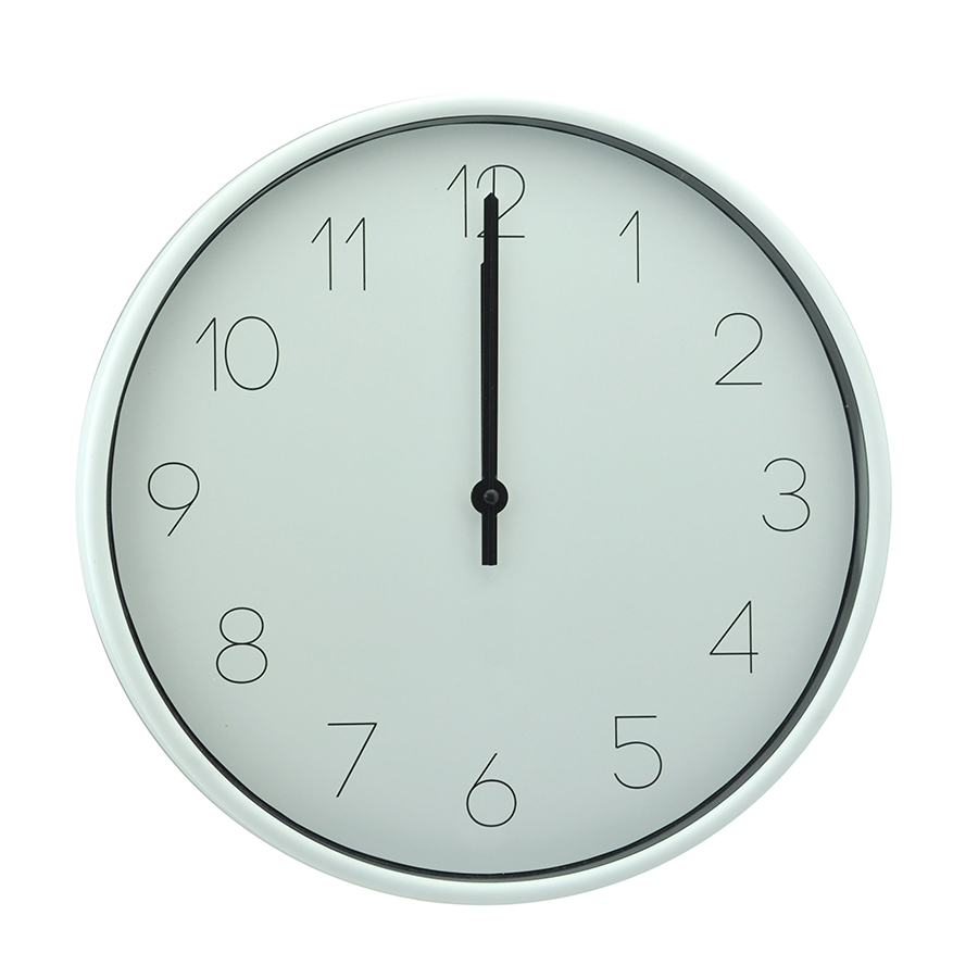 Evron White Wall Clock