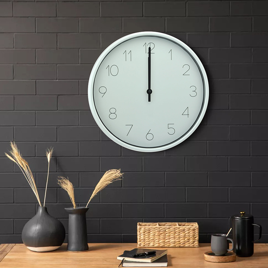 Evron White Wall Clock