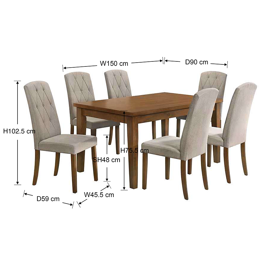 Mack + Tori 6 Seater Dining Set