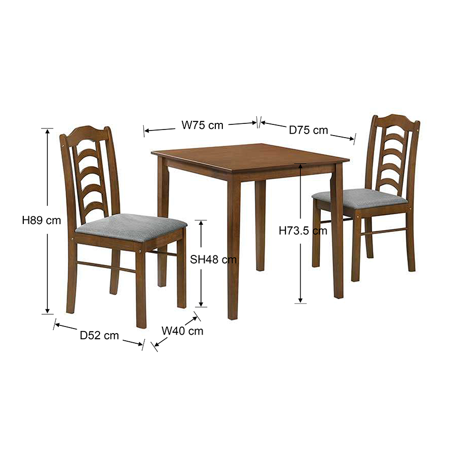 Thiago + Tessa 2 Seater Dining Set