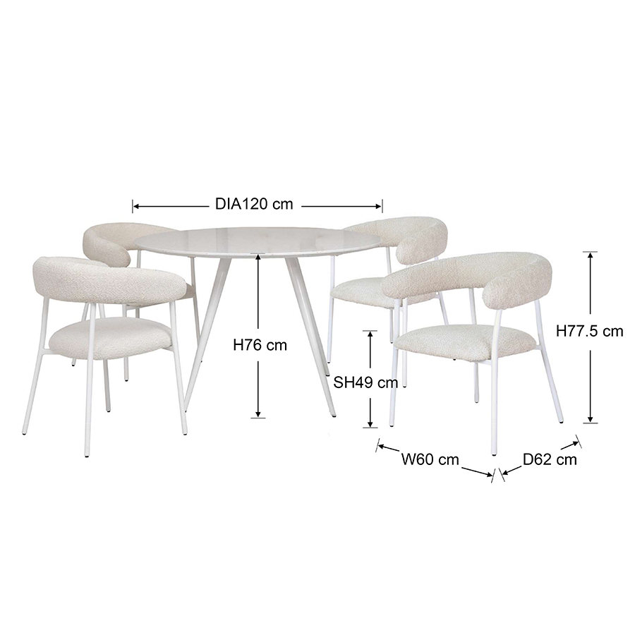 Carson 4 Seater Dining Set