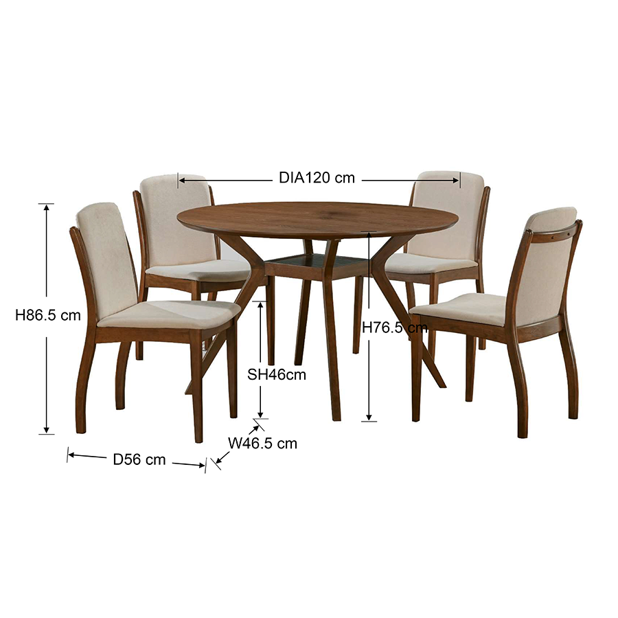 Alexander 4 Seater Dining Set