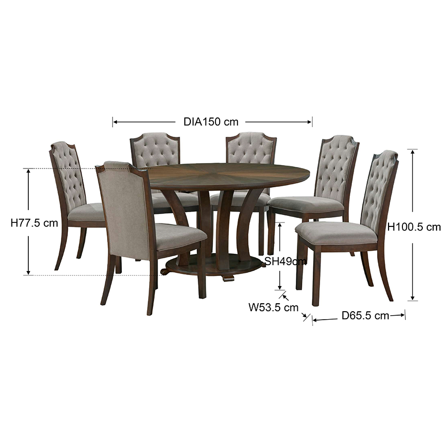 Elizabeth 6 Seater Dining Set