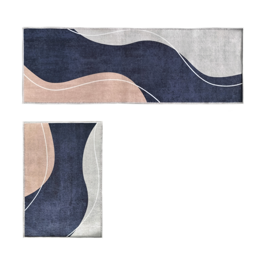 Serin Modern Kitchen Mat Set of 2