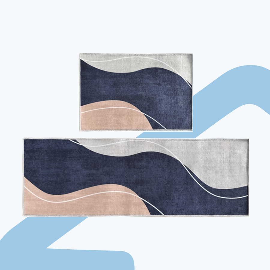 Serin Modern Kitchen Mat Set of 2