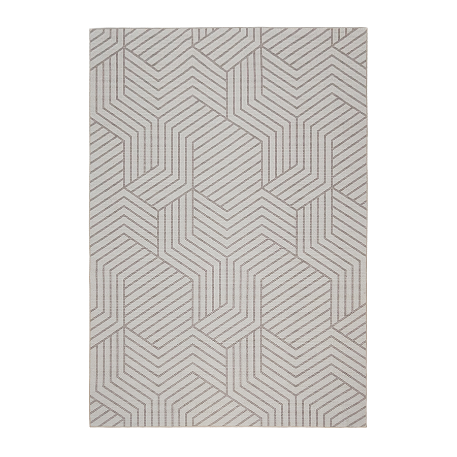 Ali Ivory Geo Printed Rug