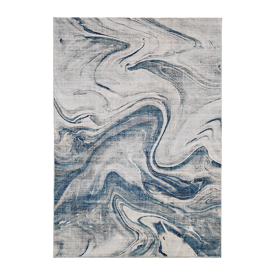 Andrik Blue Waves Printed Rug