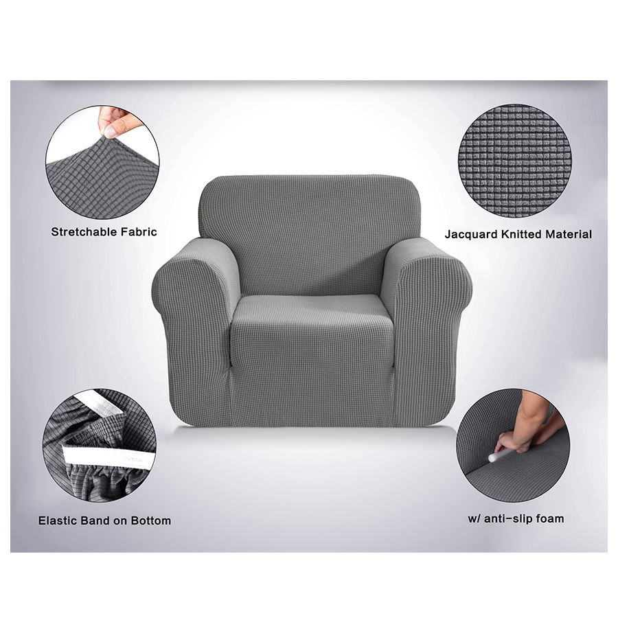 Stretchable Sofa Protector Gray