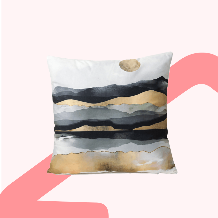 Lumi Mountain Abstract Throw Pillowcase