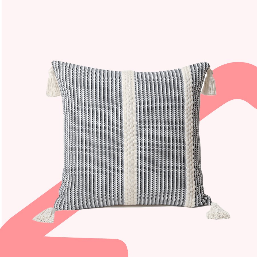 Milica Boho Black Throw Pillowcase