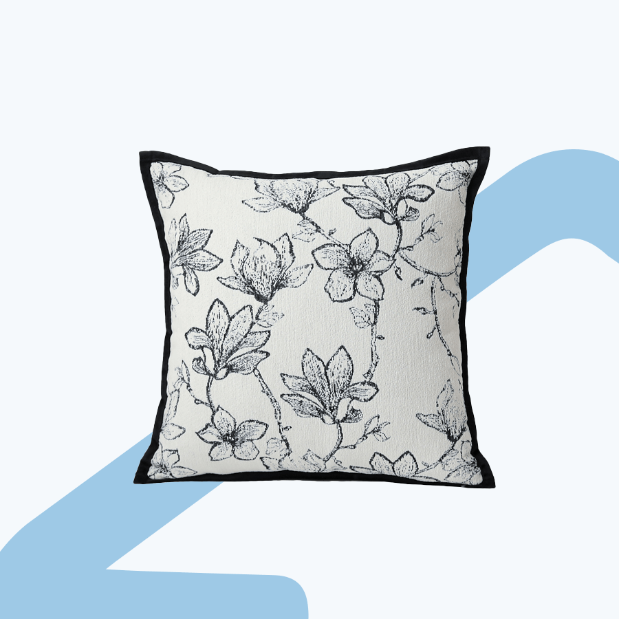 Mara Floral Jacquard Throw Pillowcase
