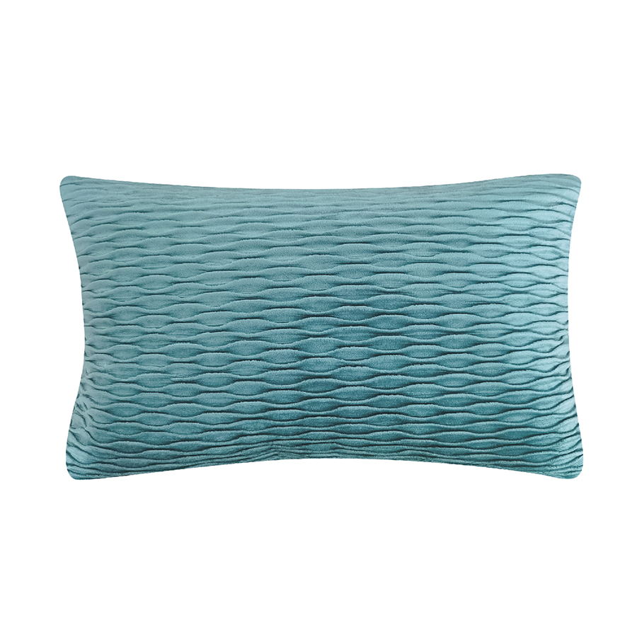 Mila Blu Pleated Velvt Kidney Pillowcase