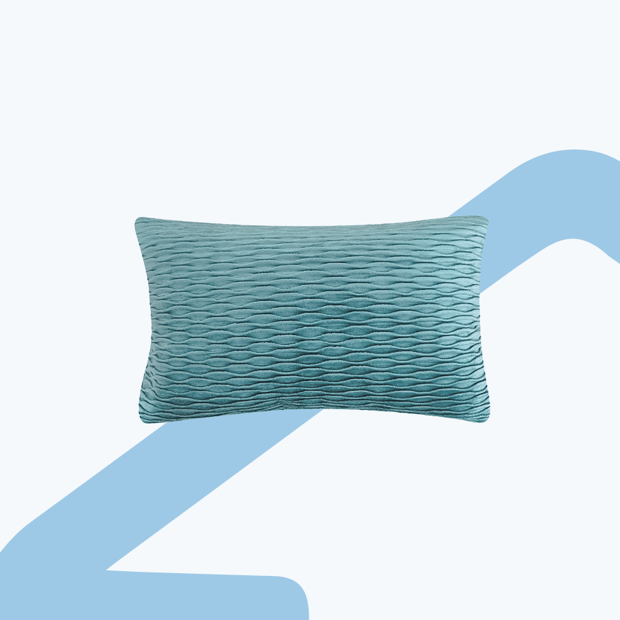 Mila Blu Pleated Velvet Kidney Pillowcase