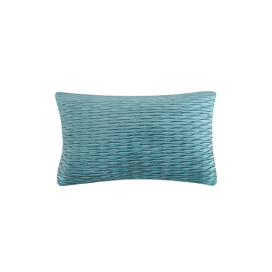 Mila Blu Pleated Velvet Kidney Pillowcase