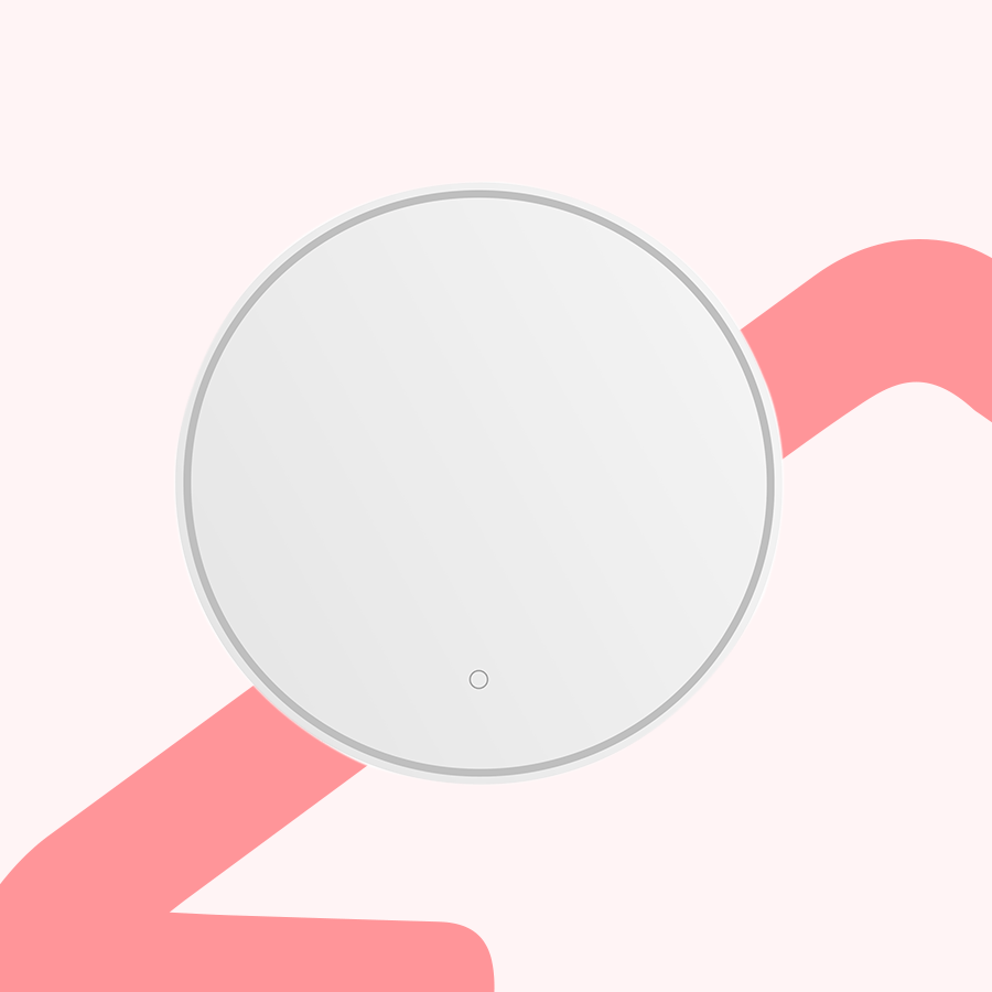 Round Bathroom Mirror with LED Backlight