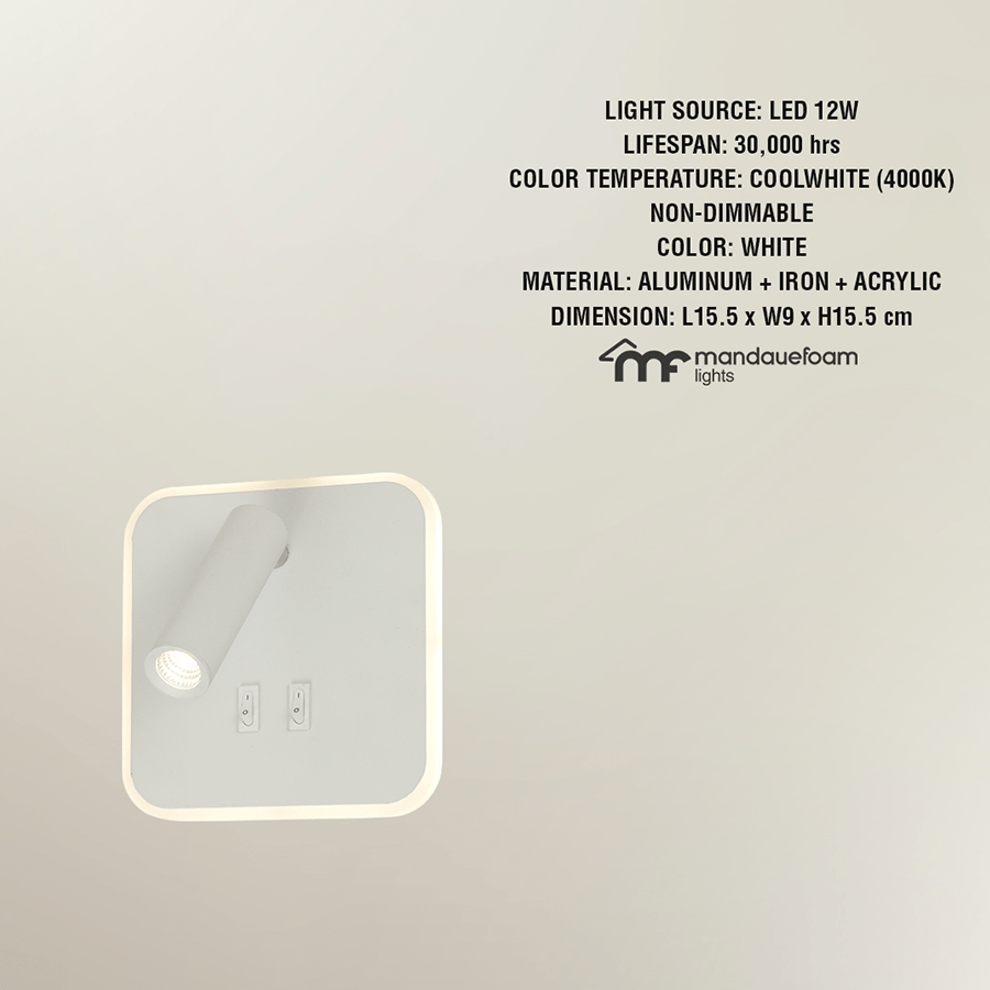 Gund White LED Wall Spotlight with Backlight