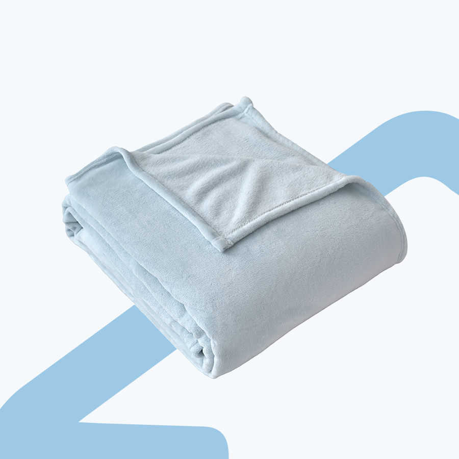 Rion Plain Bedspread - Light Blue