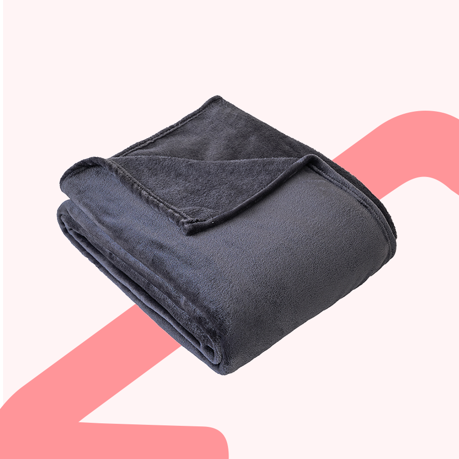 Rion Plain Bedspread - Charcoal
