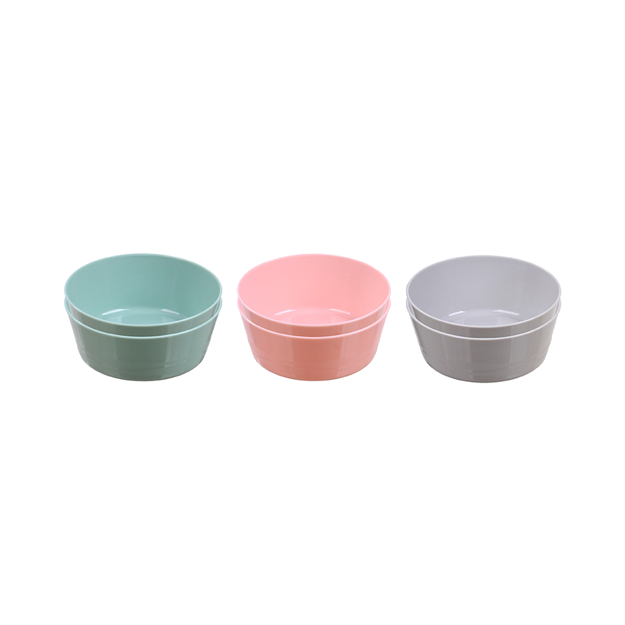 Suni Plastic Bowl 6pc Set - 11.6cm Dia