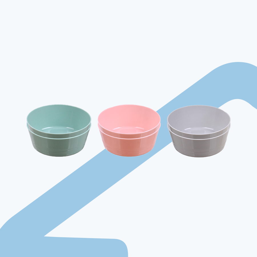 Suni Plastic Bowl 6pc Set - 11.6cm Dia