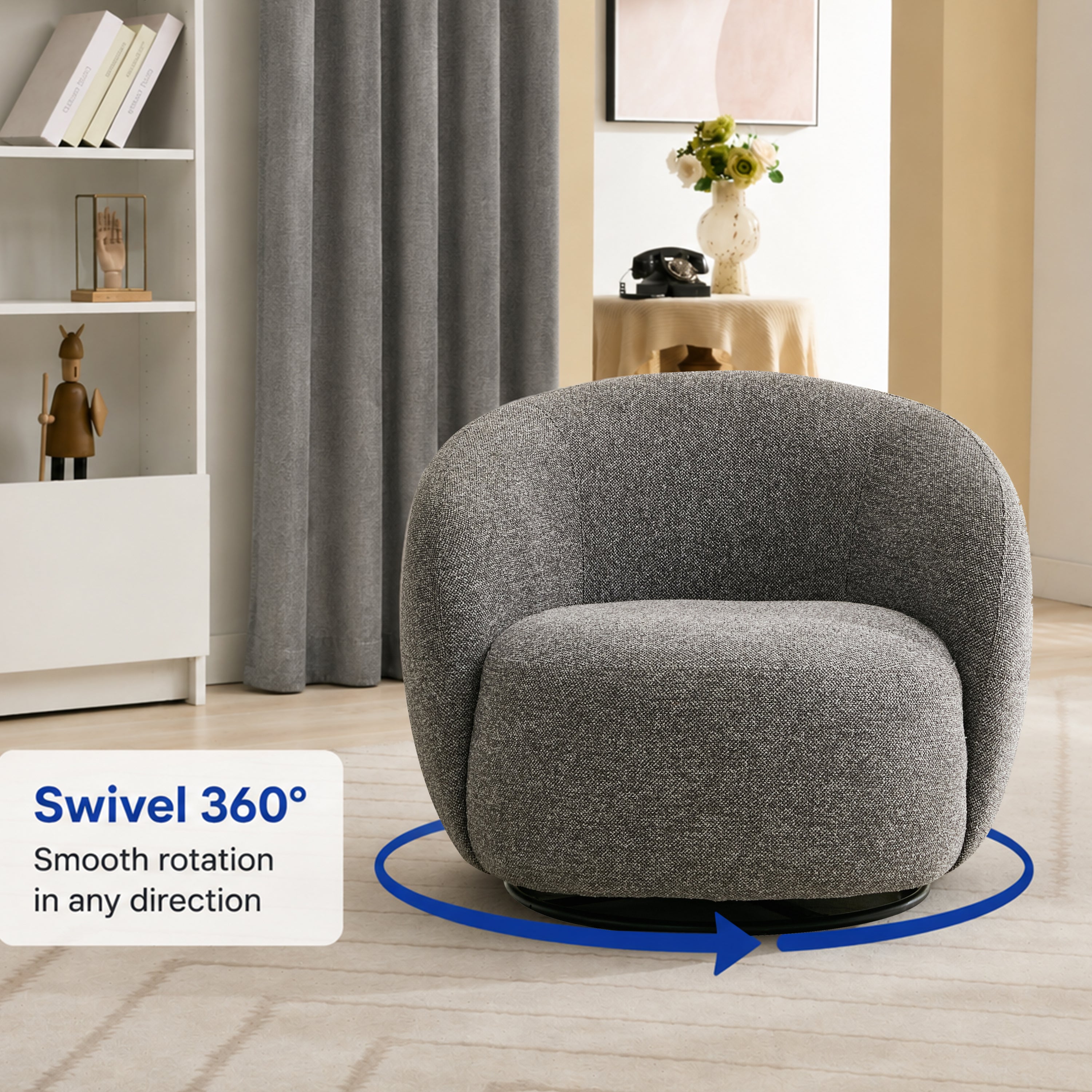 Kelly Swivel Arm Chair