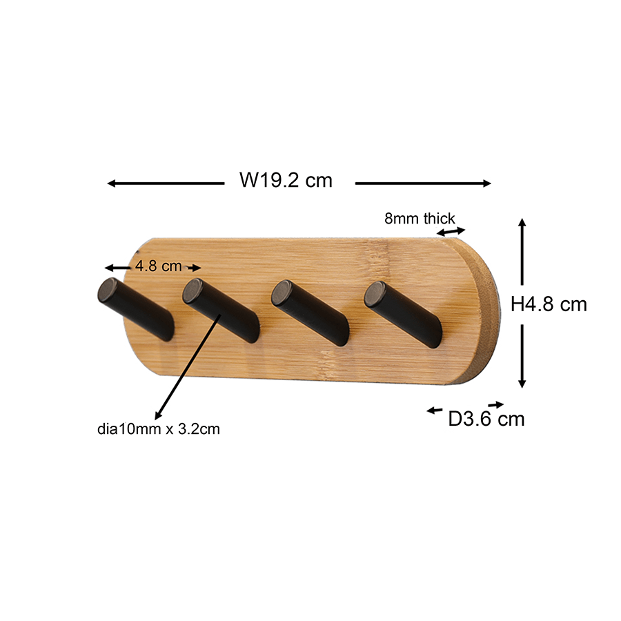 Faris Wall Mounted 4 Hooks