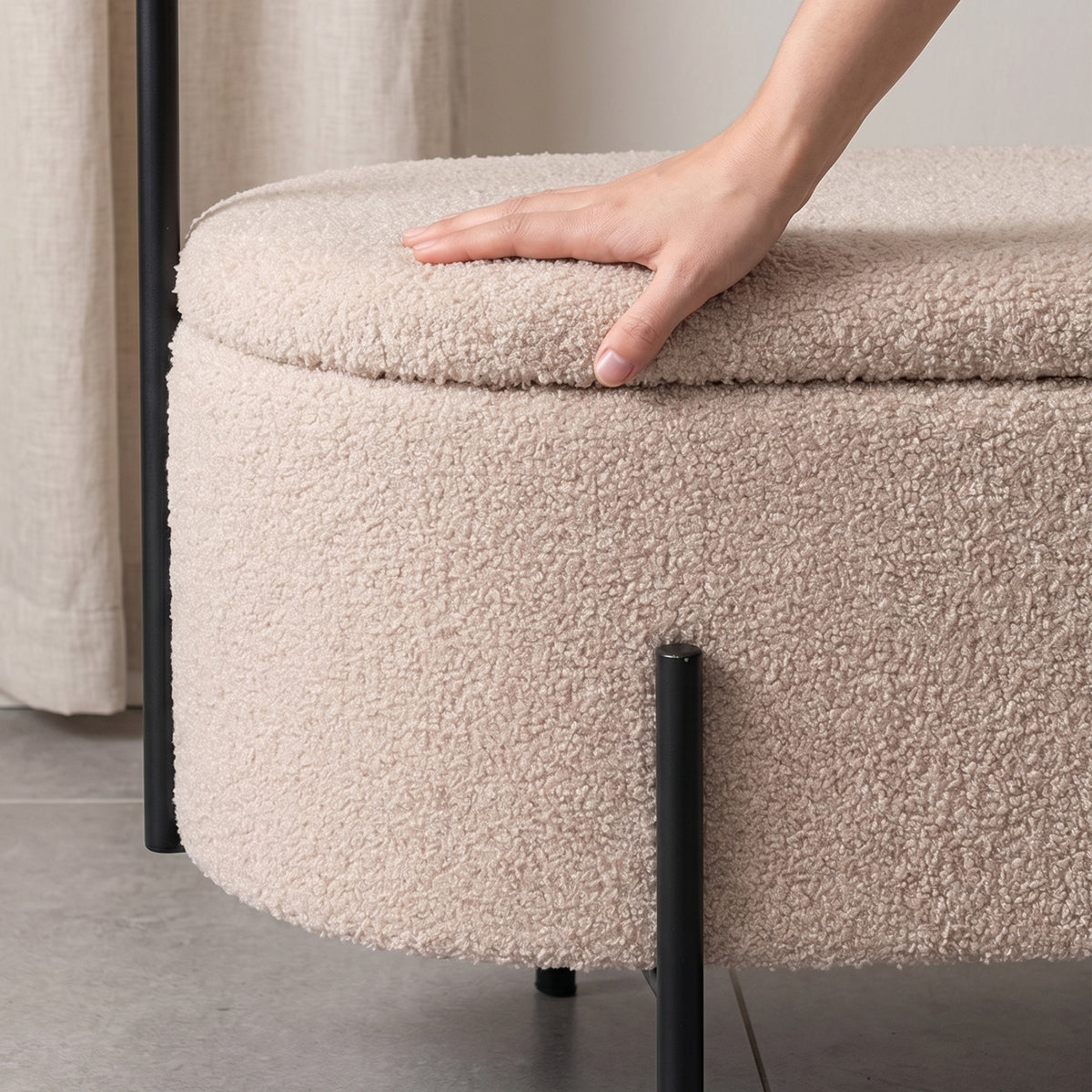 Pria Bench with Table & Storage