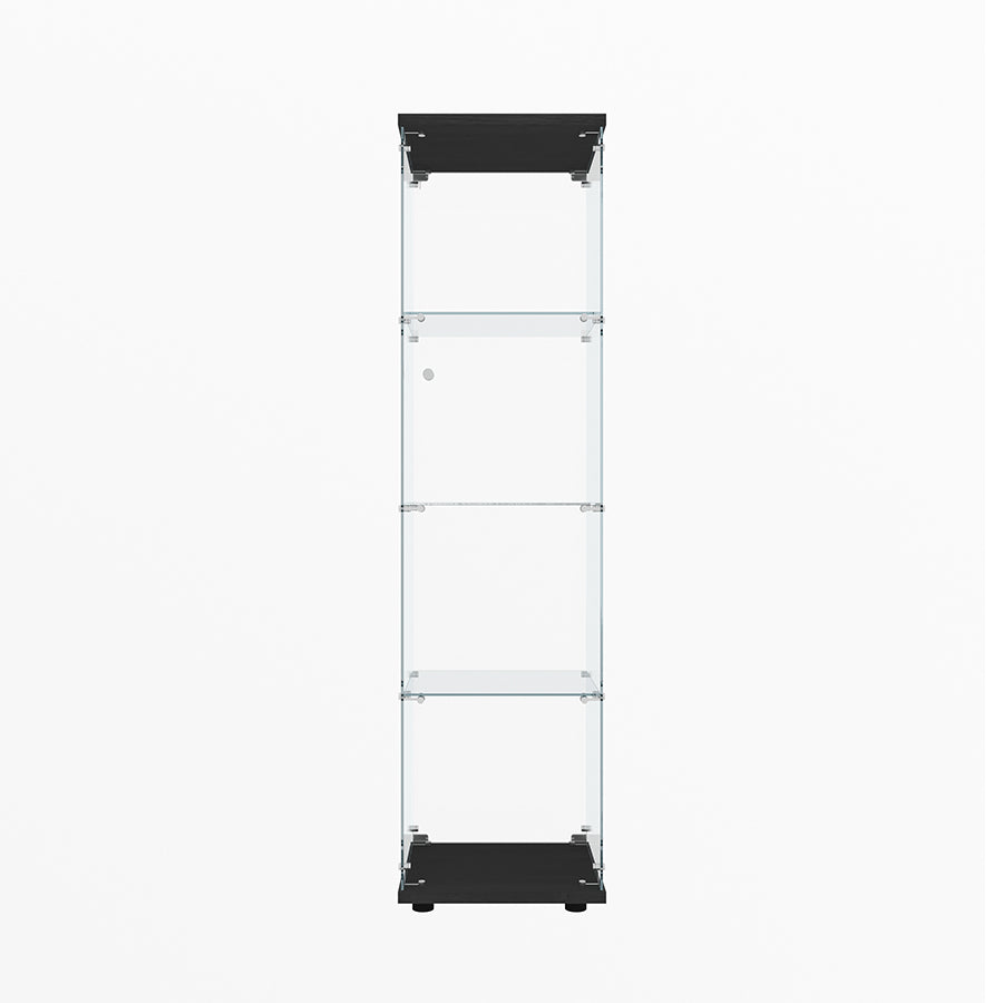 Serris 4 Tier 1 Door Glass Cabinet