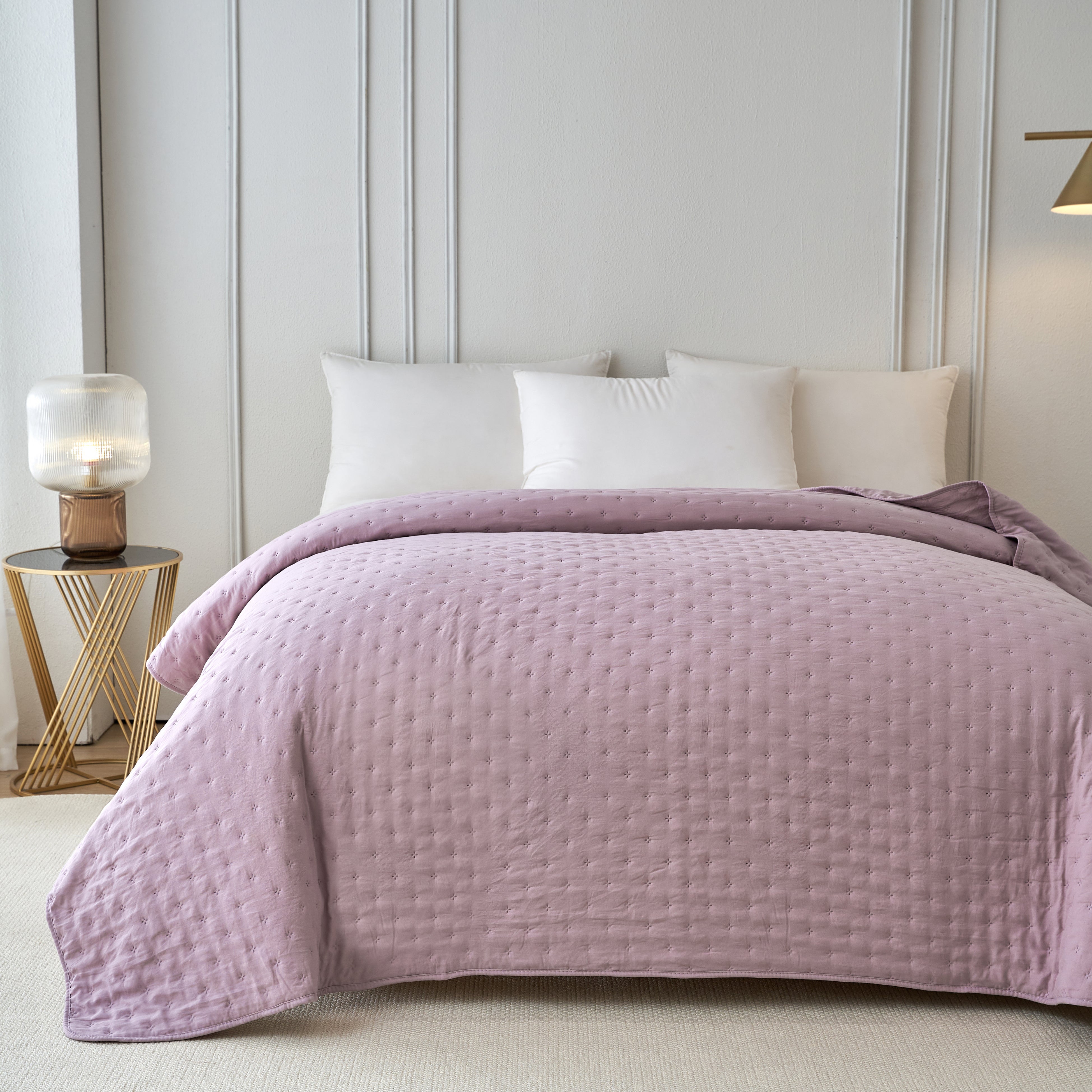 Holly Bedspread - Purple