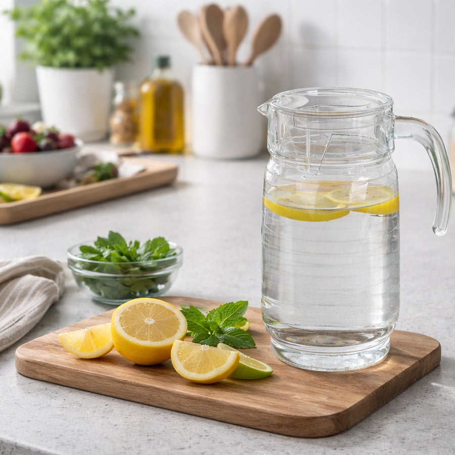 Preston Glass Pitcher with Lid - 61oz
