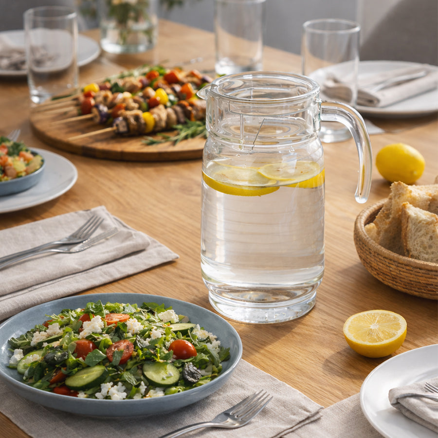 Preston Glass Pitcher with Lid - 61oz