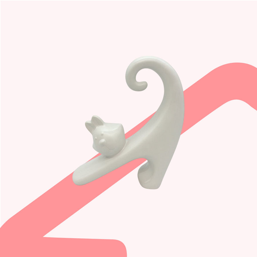 Finn Ceramic White Cat