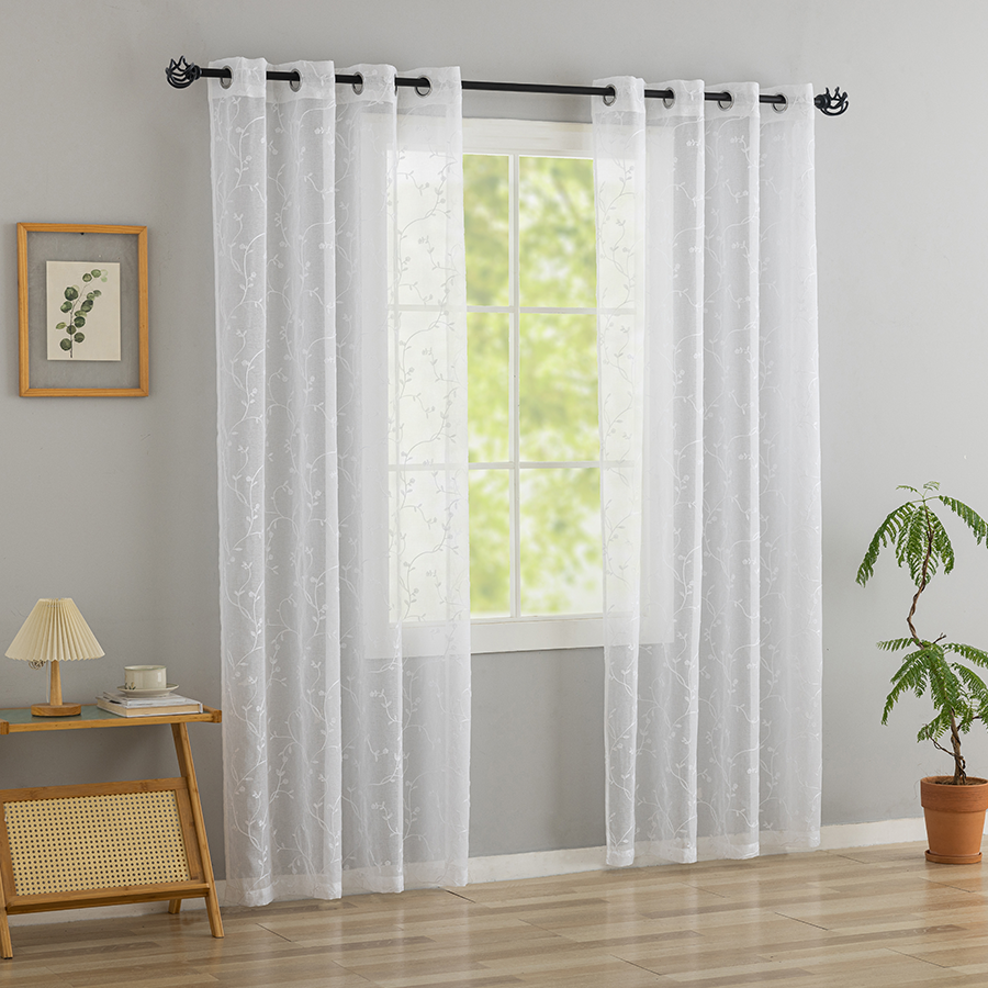 Berti Embroidered Sheer Curtain