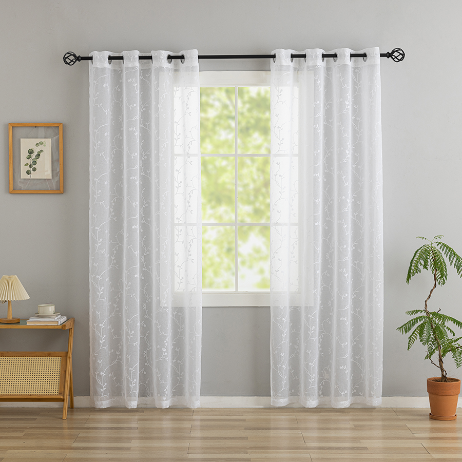 Berti Embroidered Sheer Curtain