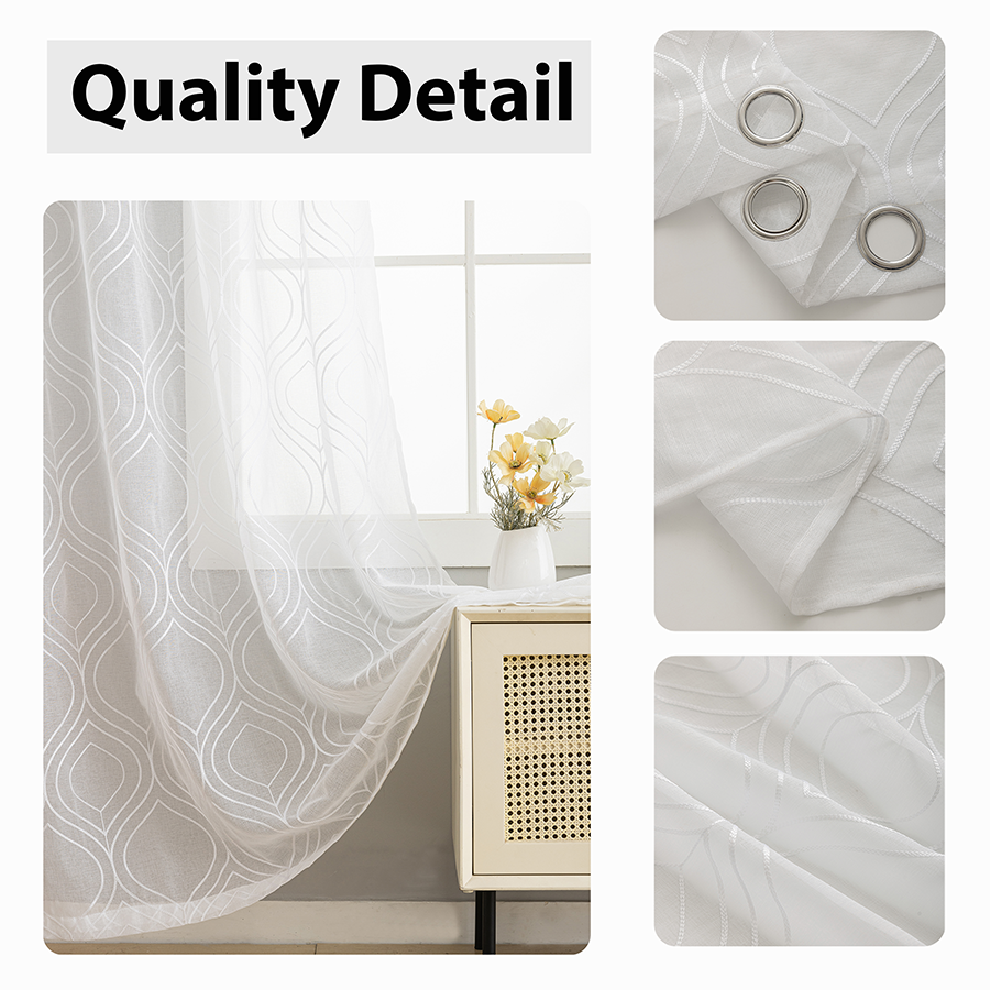 Blix Embroidered Sheer Curtain