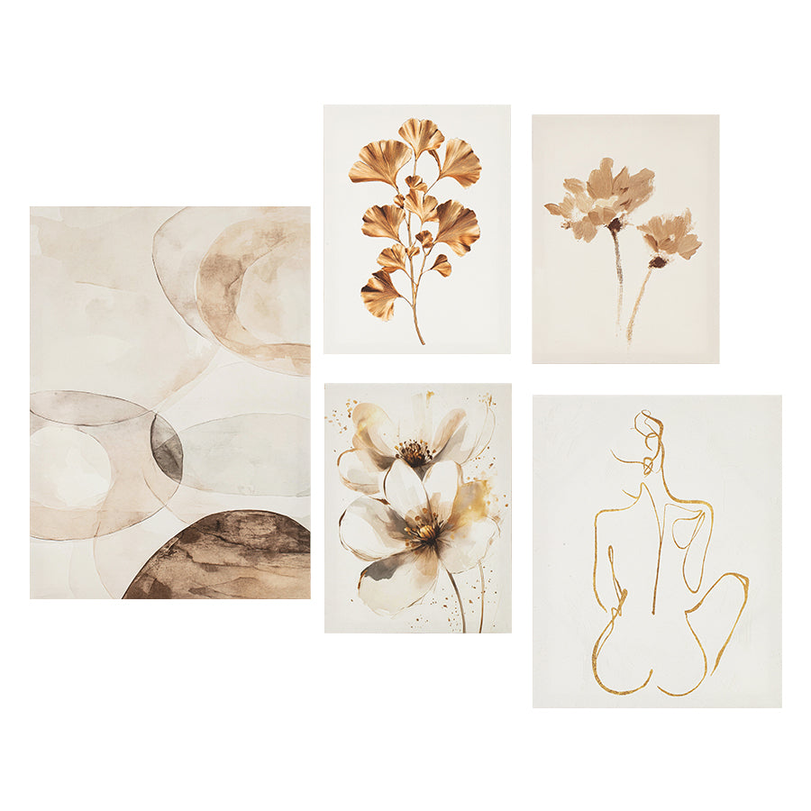 Ulka Set of 5 Canvas Wall Art