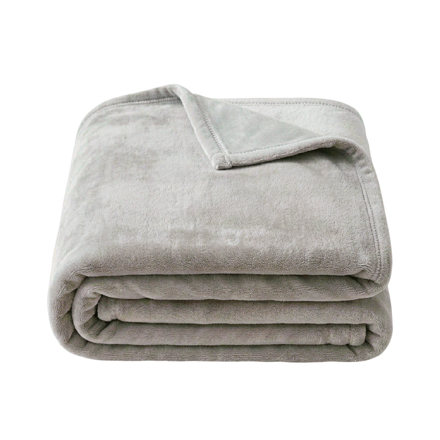 Roe Flannel Blanket Grey