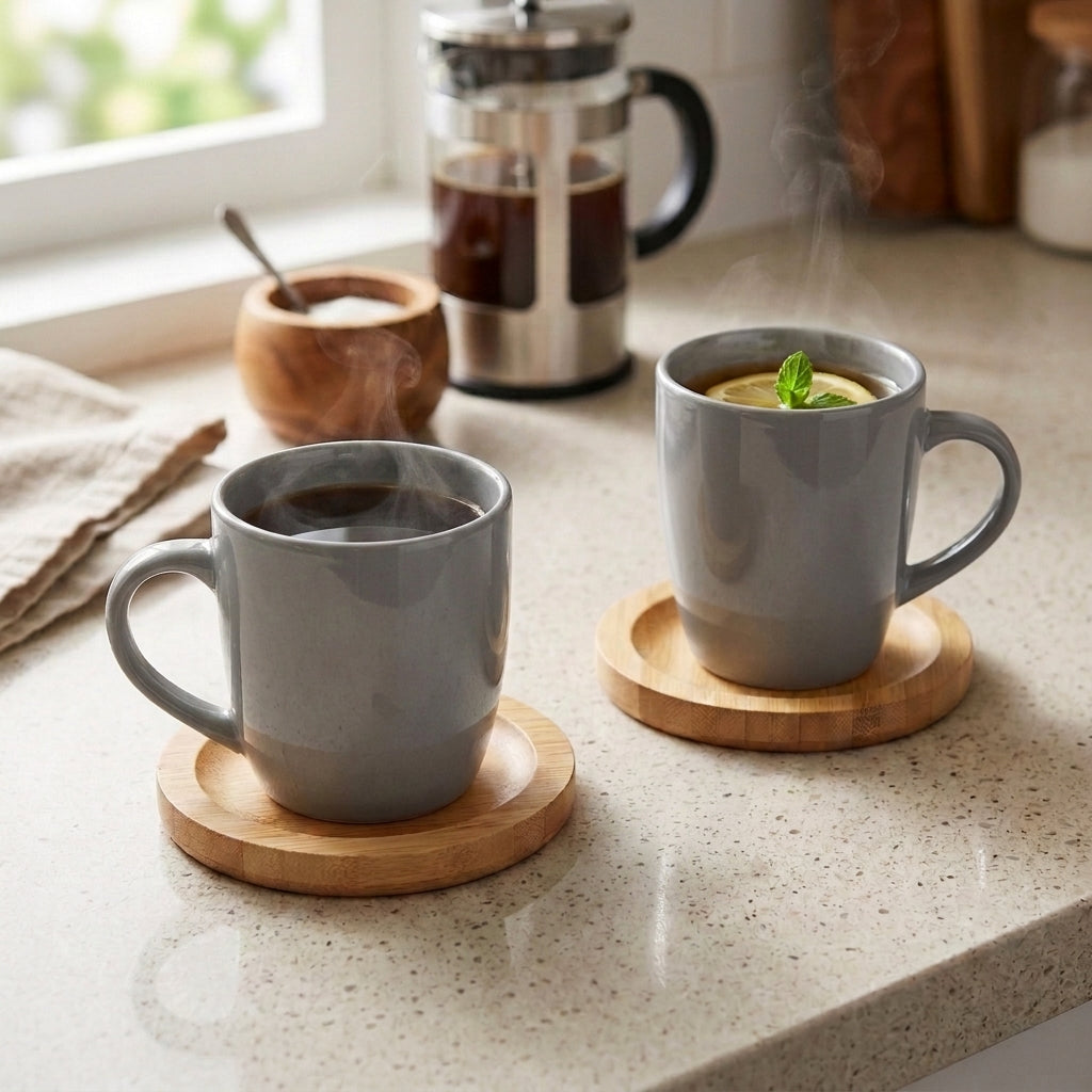 Mei Bamboo Coaster 2pc Set