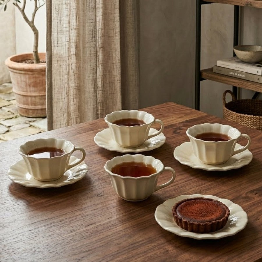Belle Cup And Saucer 8pc Set