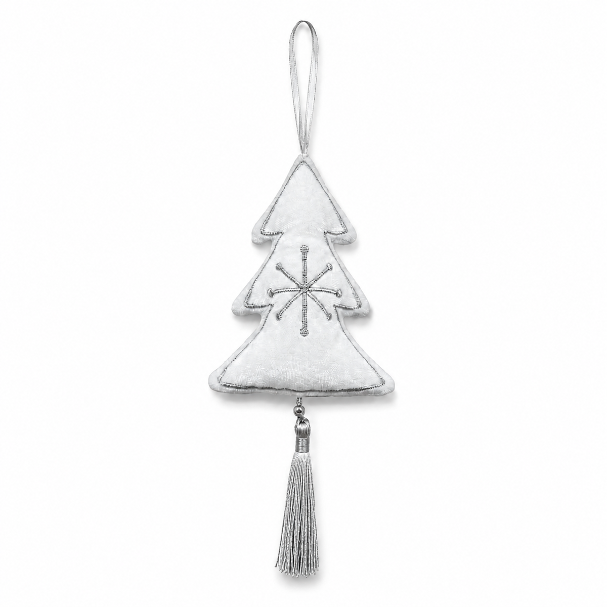 White Velvet Tree with Tassel