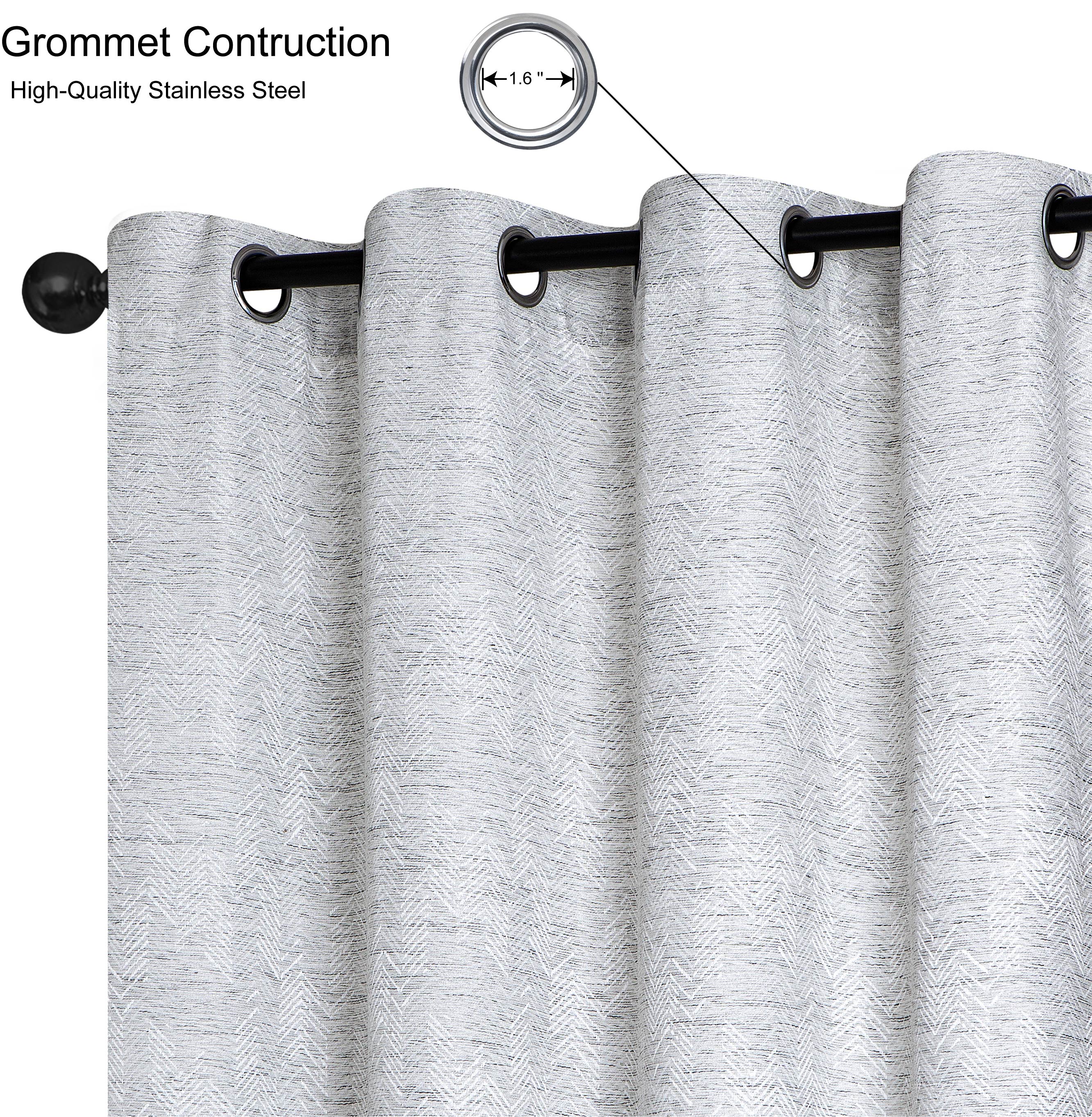Adda Gray Faux Linen Curtain