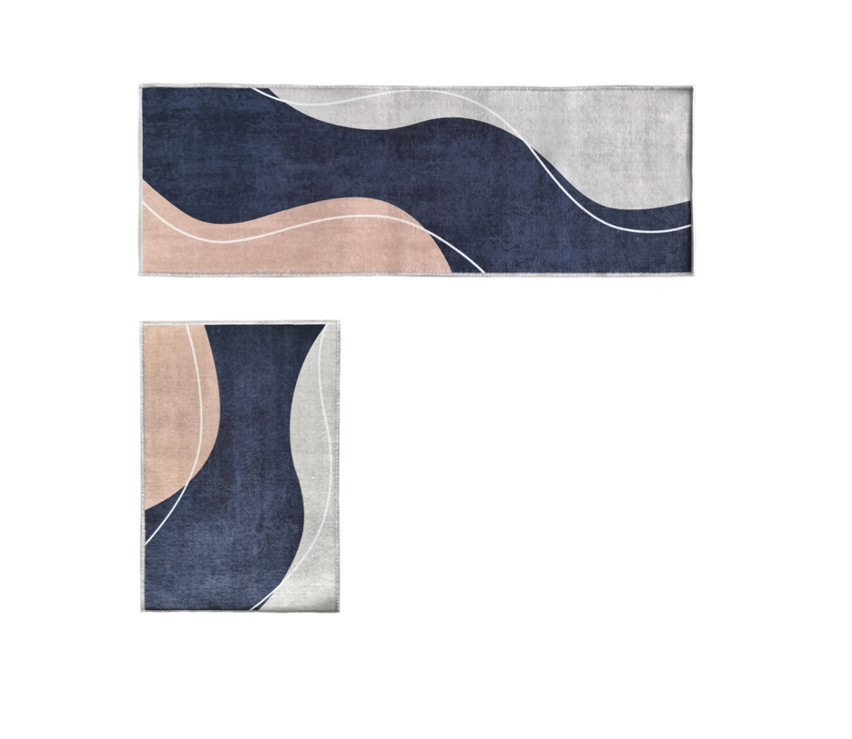 Serin Modern Kitchen Mat Set of 2