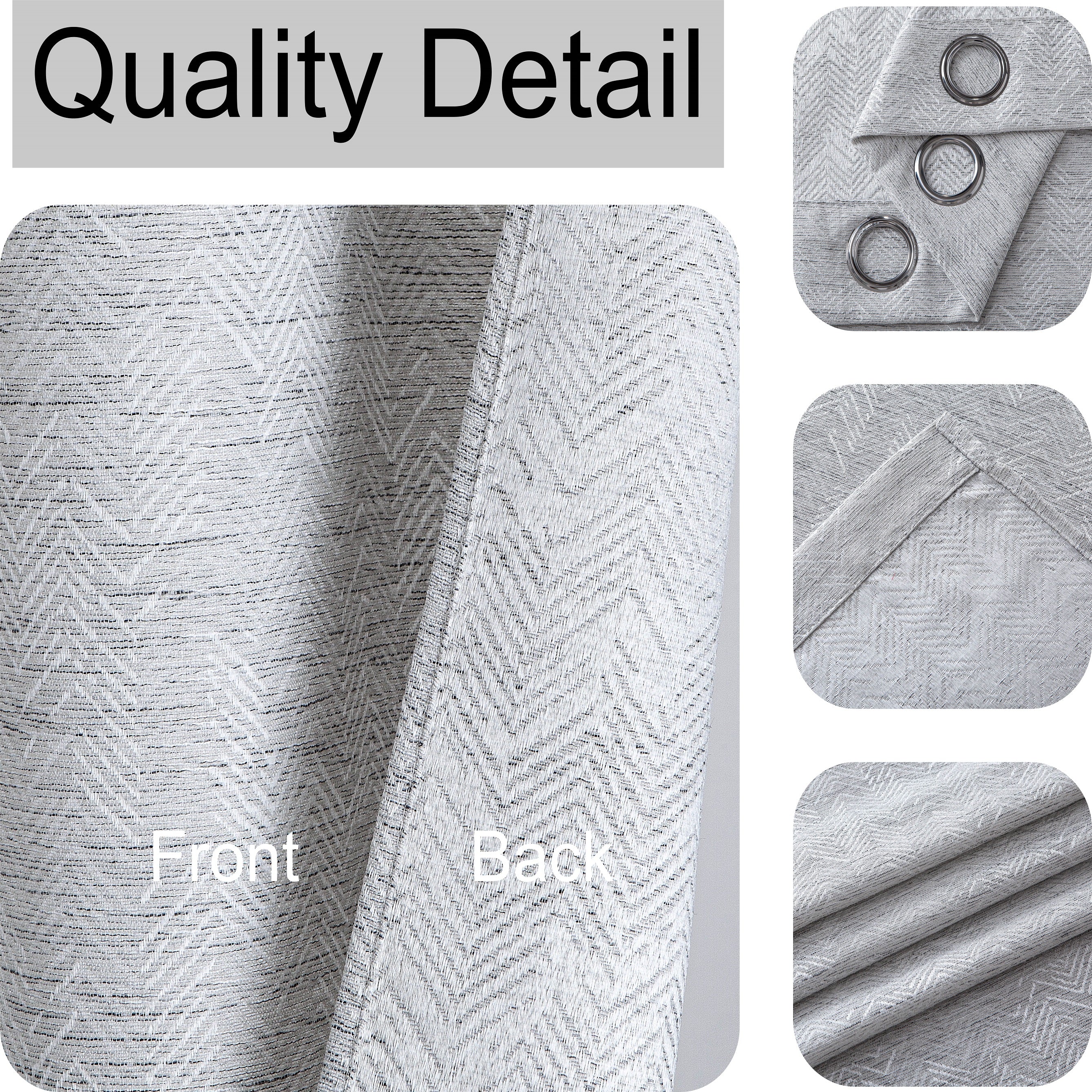 Adda Gray Faux Linen Curtain