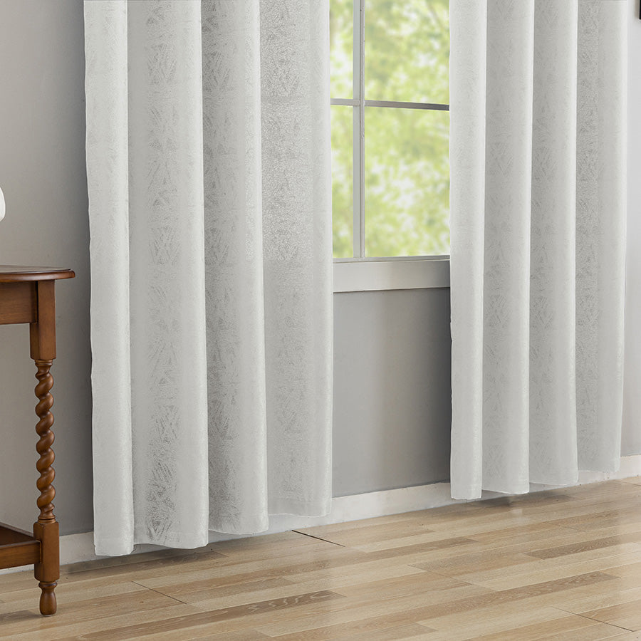 Brita White Pearl Set of 2 Curtains