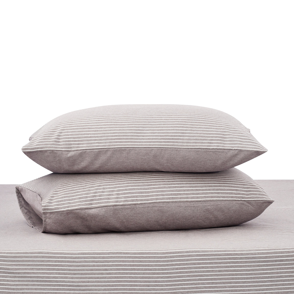 Reversible Stripe Khaki 4pcs Sheet Set