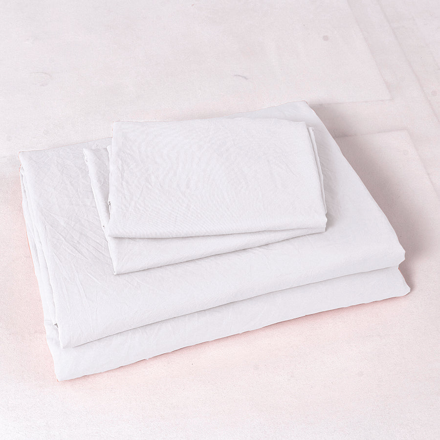 Super Soft White 4pc Flat Sheet Set