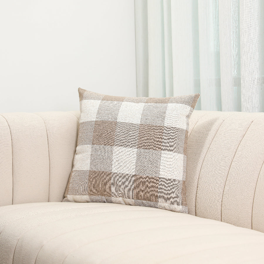 Maly Gingham Jacquard Throw Pillowcase