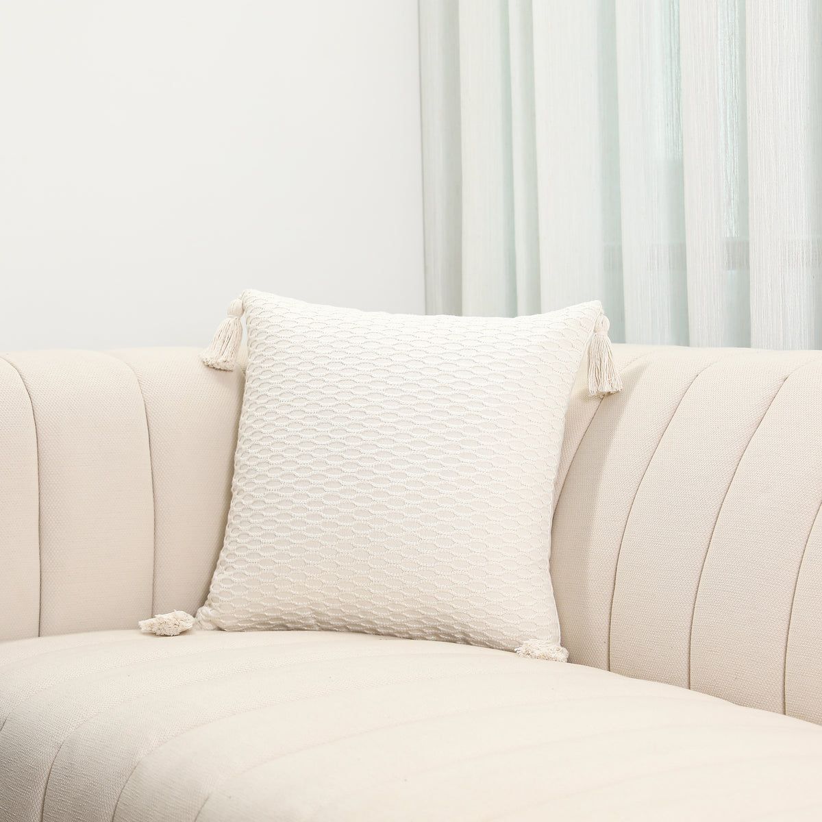 Mair Boho Waffle Texture Throw Pillowcase
