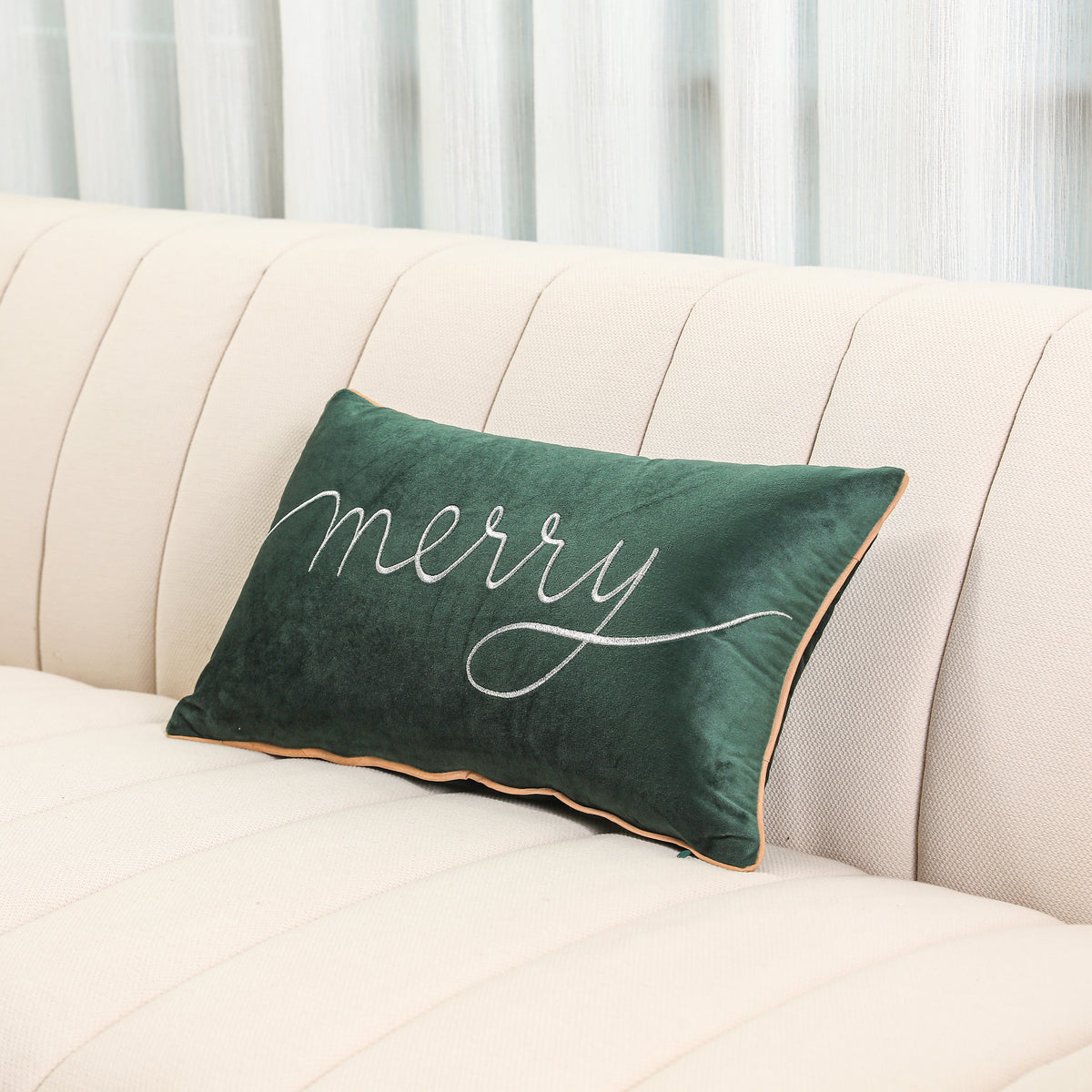Miksa Merry Cursive Kidney Pillowcase