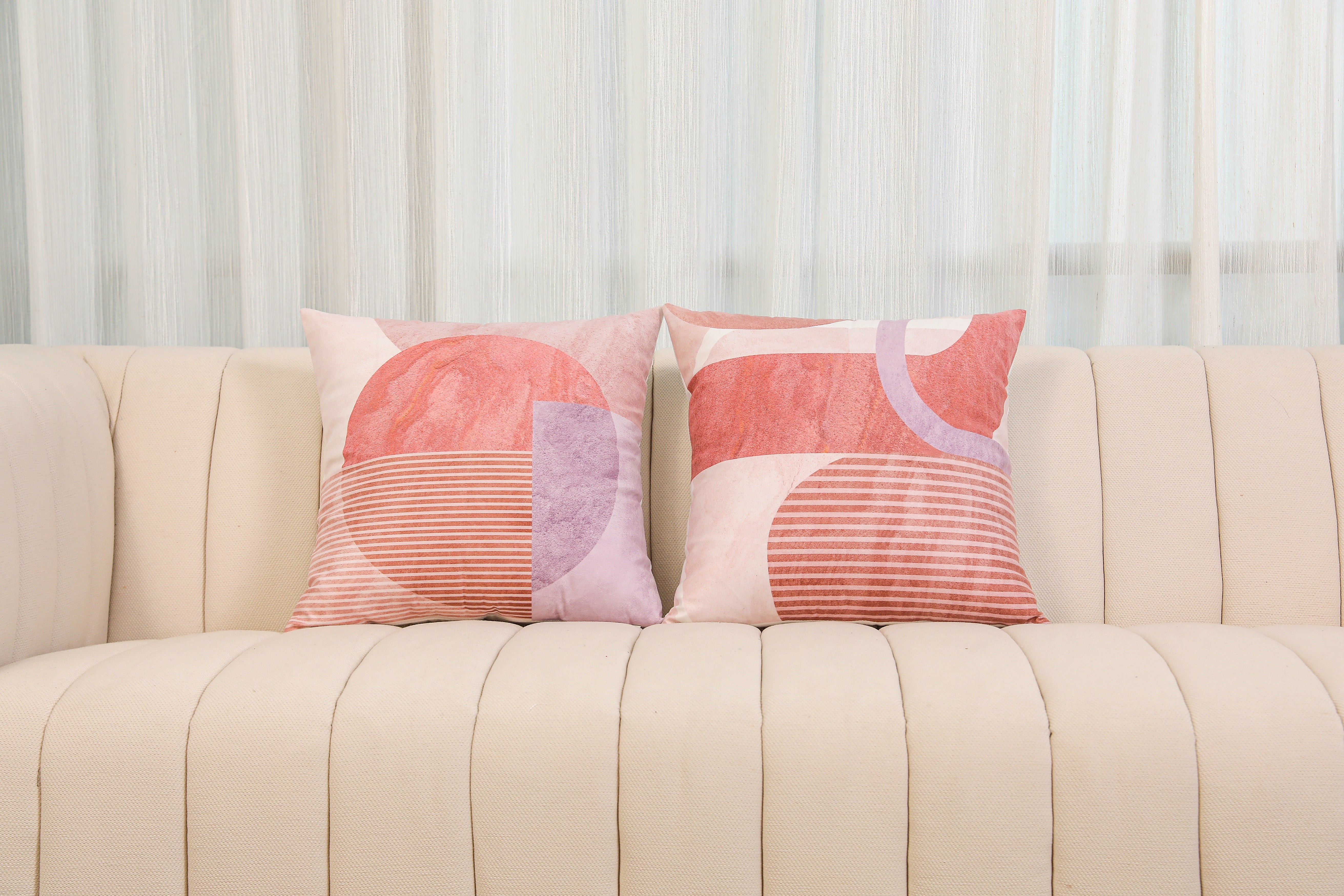 Lumi Soft Circles Throw Pillowcases Set of 2